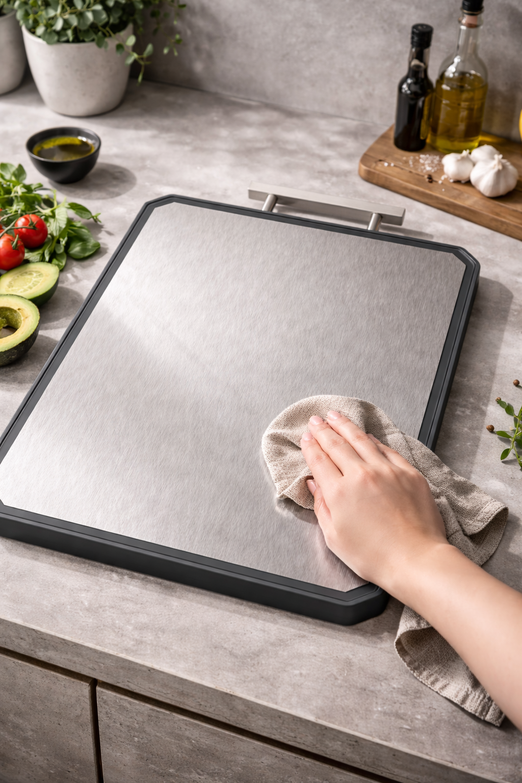 Titanium Cutting Board for Durable, Non-Toxic Prep