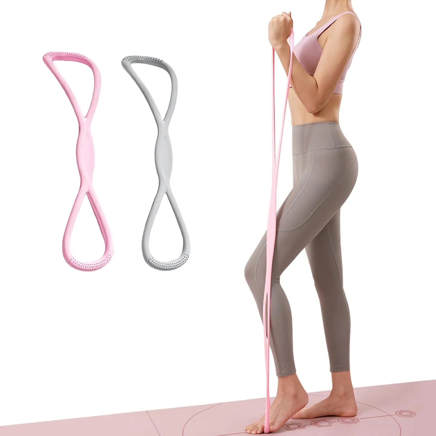 Figure 8 Resistance Bands with Handles – Back Sculpting, Full-Body Strength & Stretch Band