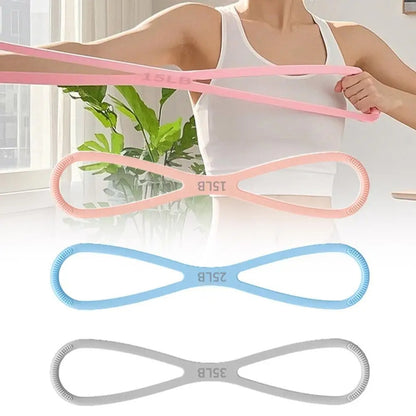 Figure 8 Resistance Bands with Handles – Back Sculpting, Full-Body Strength & Stretch Band